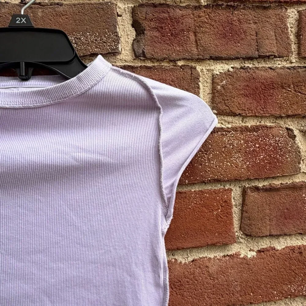 Free People We the Free Ever Had Tee in lavender purple XS NEW